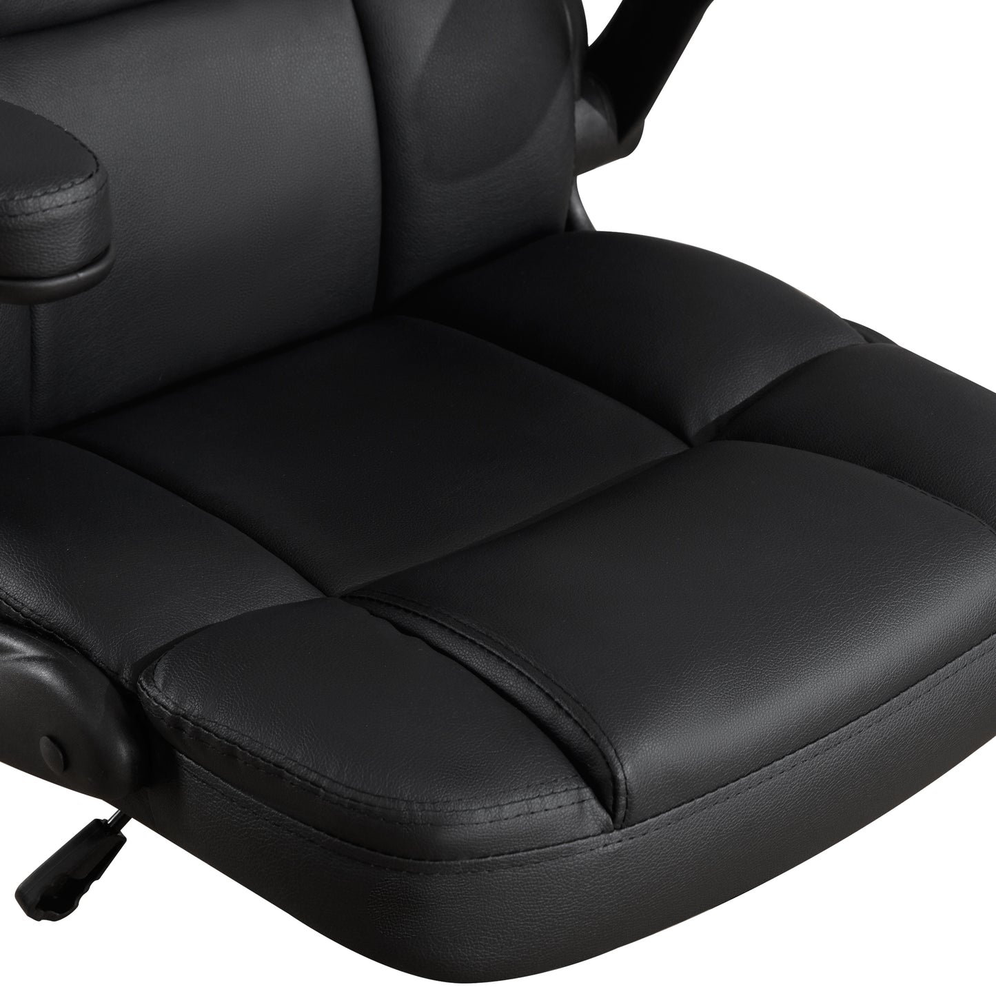 HISKC Big and Tall Office Chair 400LBS Wide Seat Ergonomic Computer Desk Chair High Back Executive Leather Chair Adjustable Task Chair Lumbar Back Support 8 Hours Heavy Duty Design,Black